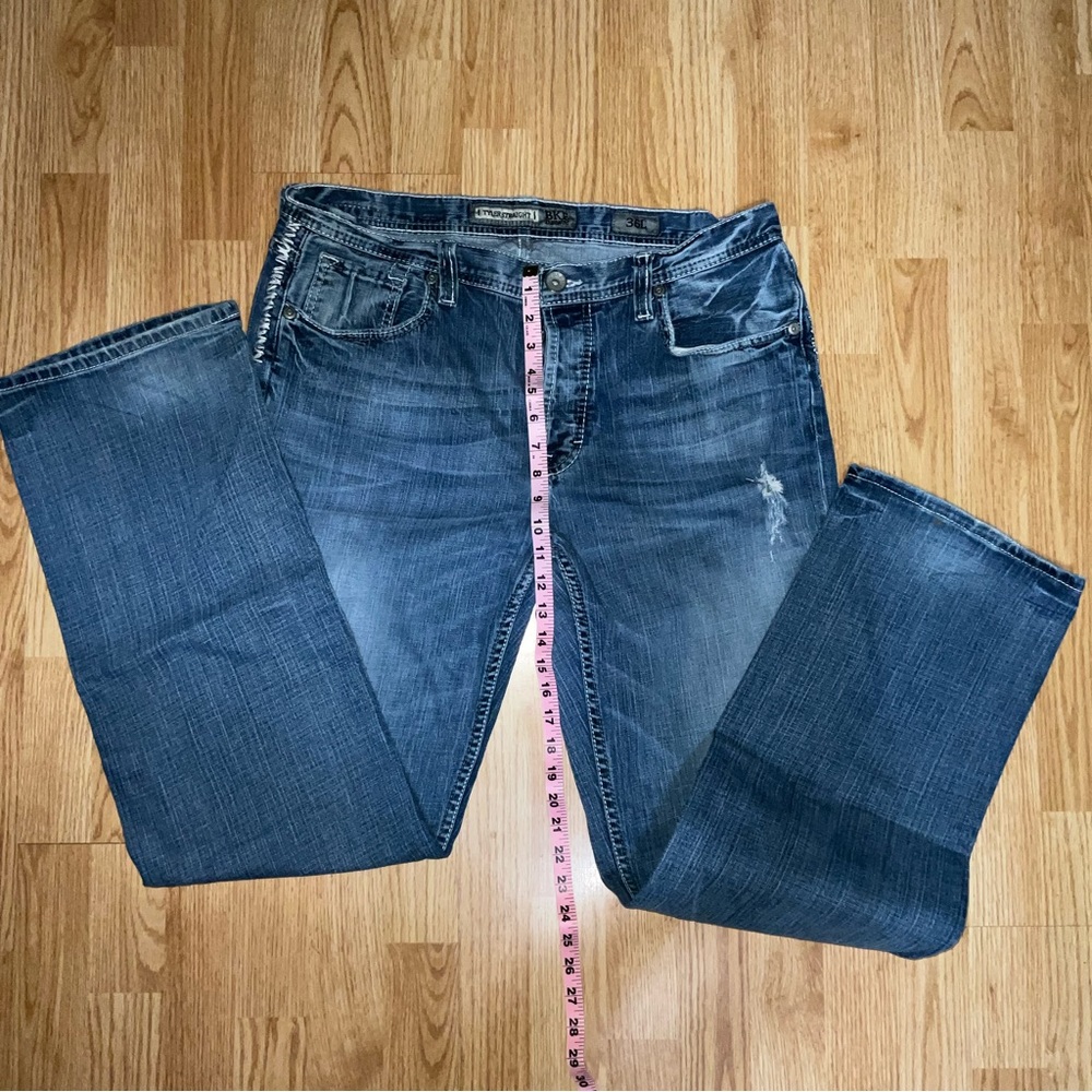 BKE Denim Tyler Straight 36 Long, Button fly - Picture 4 of 7